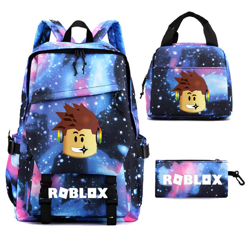 Roblox Game Men'S And Women'S Backpacks, Student School Bags, Lunch Bags, Pencil Bags, Three-Piece Sets, Computer Bags, Large-Capacity Batches