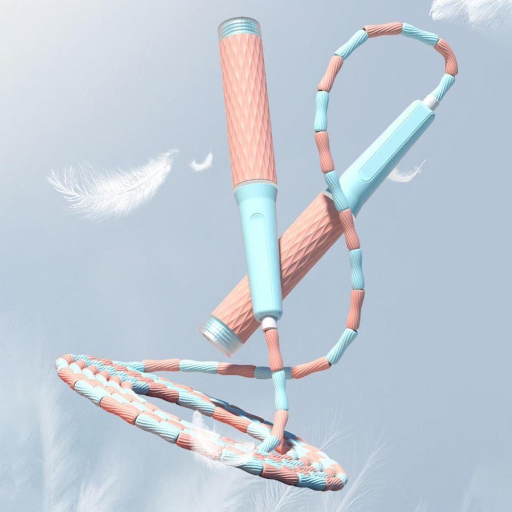 Не запутанная скакалка, регулируемая мягкая сегментированная скакалка для фитнеса с бисером, детская