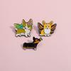 Charming Alloy Brooch In Cute Dog Design From Cartoon Animal Butterfly Series For Trendy Outfits