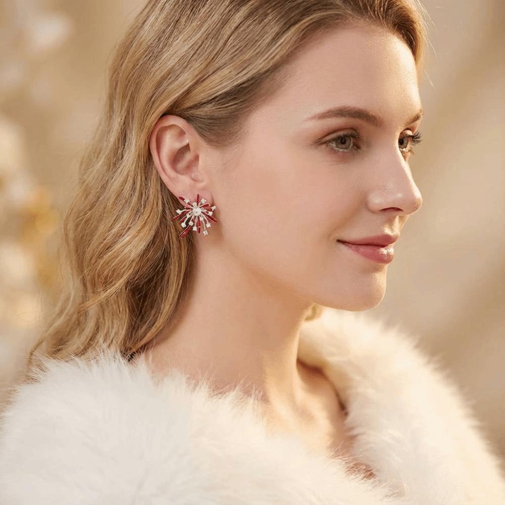 Sparkle Pony Pearl Earrings Cute Ear Studs Delicate Firework pearl earrings Women