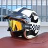 Orz-S68 Ретро Мотошлем DOT Электрический Мужской и Женский Половинный Шлем Скутер Индивидуальный 3/4 Шлем для Всех Сезонов