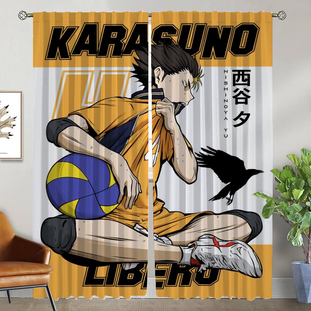 Haikyuu кухонные шторы для гостиной шторы для домашнего интерьера шторы 2 шт тюль для спальни перегородка затемнение