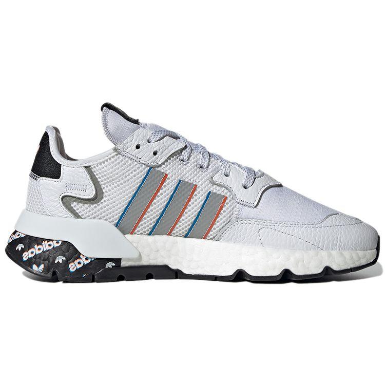 Adidas Оригинальные Nite Jogger Тканевые Спортивные Удобные Прочные Низкие Повседневные Кроссовки Унисекс Повседневная Обувь Белый Черный H01719