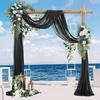 Wedding Arch Drape Chiffon Curtain Drapery Solid Color Tulle Drapery Draping Decoration for Weddings Ceremony Reception Banquets