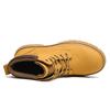 Winter Men Women Unisex Leather Yellow Boots Fashion British Style Work Shoes Autumn Big Size 49 50 Plush Warm