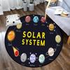 Космическая Вселенная вектор НЛО и множество планет в галактике круглые ковры для спальни Солнечная система детский ковер украшение гостиной