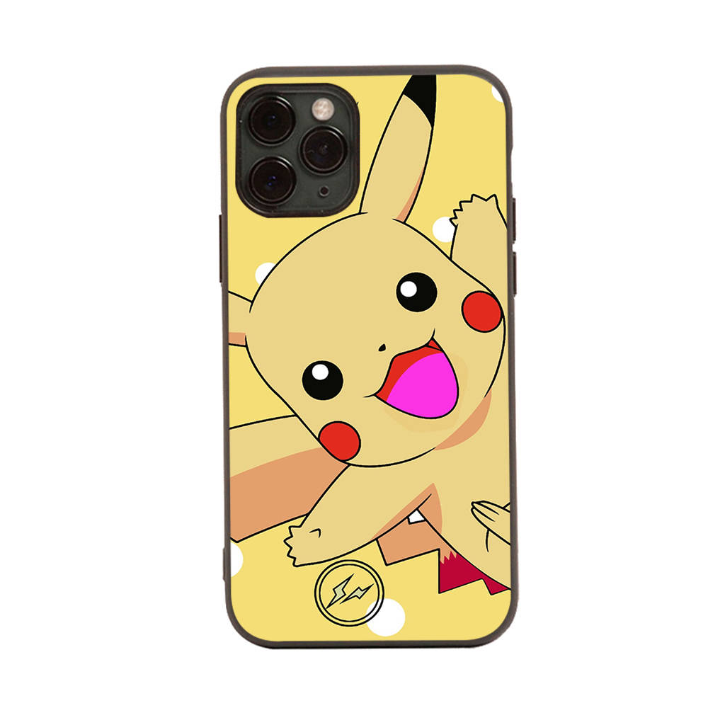 PK11 Lovely Pikachu Black Sofe Case for Samsung Note 20 Lite S24 Ultra S23 A03 A05 A06 A11 A71 A15 A16 A13 A24 A25 A33 A52 A53 A50 M55 M35 Plus