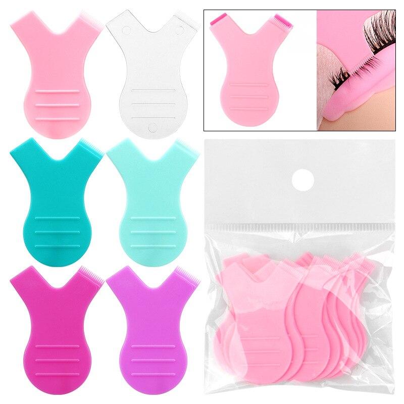 10 шт. Y-образные щипцы для завивки ресниц, силиконовые подушечки для завивки, аксессуары для ламинирования ресниц, щеточка для ресниц, гребень для очистки, инструмент для наращивания ресниц