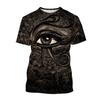 Летний топ с круглым вырезом и принтом 3D Eye, модные повседневные футболки с короткими рукавами для мужчин