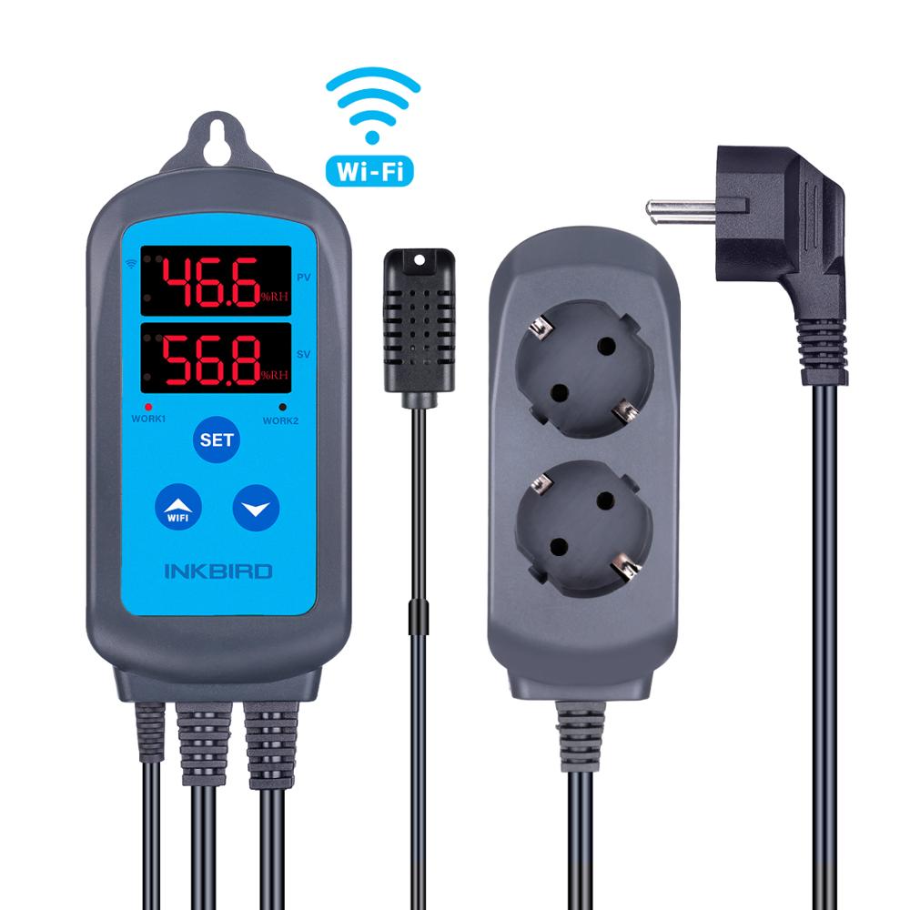 INKBIRD IHC-200 & 200 EU Socket&Plug WiFi Digital Dural Stage Dehumidifying Humidity Controller Humidifaction Humidifier Control