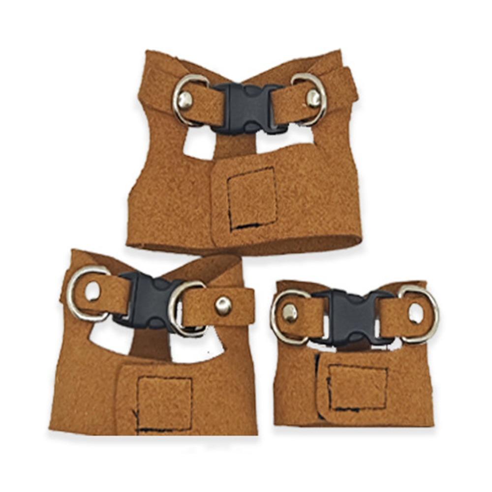 Leather Rat Harness and Leash Set 3 Sizes Vests Reptile Harness Kit  For  Squirrels, Hamsters