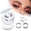 2 Pairs Magnetic False Eyelashes with Tweezer Natural Look Reusable Magnetic 3D Fake Lashes with Applicator Tool Women Eye Makeup Tools