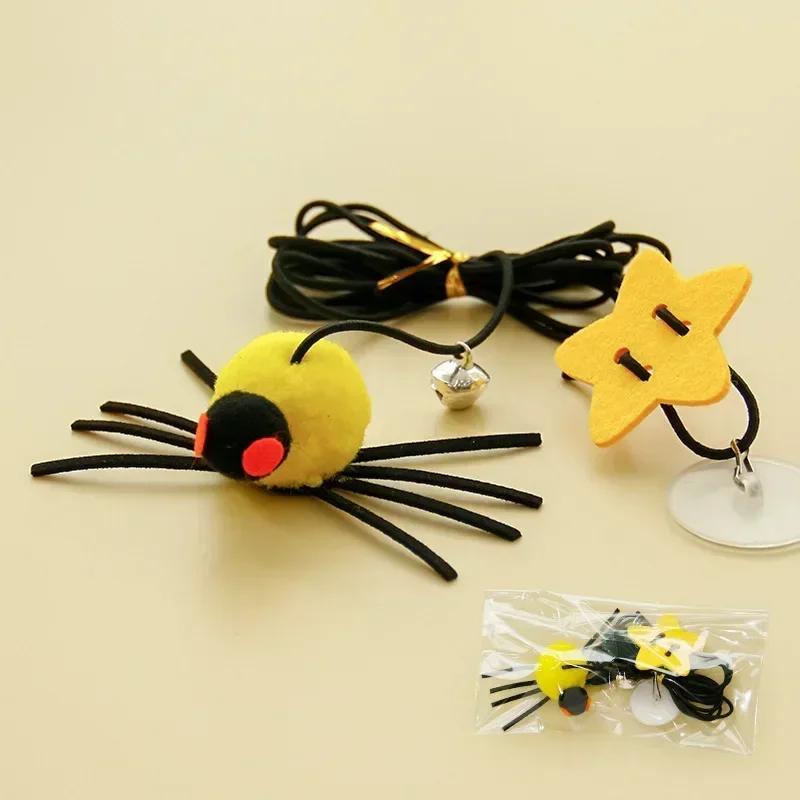 Игрушка для кошек, подвесная дверь, чтобы питомец избавился от депрессии, качающаяся подвесная эластичная веревка, перо, играющая в палочку, мяч, игрушки-пауки