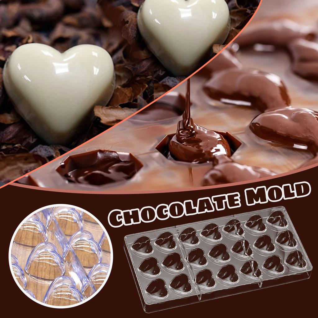 Chocolate DIY Heart Shaped Clear Handmade Chocolate Making
