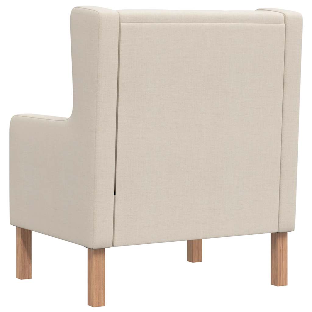 Armchair Cream White Fabric