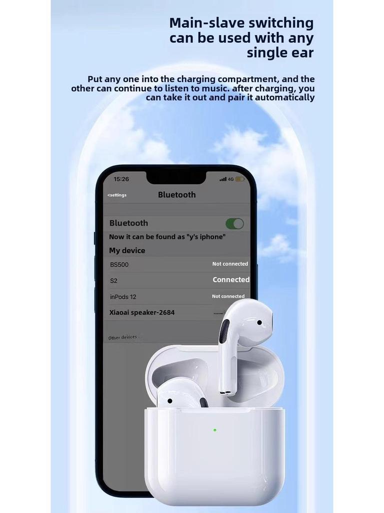 Беспроводная Bluetooth-гарнитура Pro4 Dual Ear In-Ear 2025 года — четвертое поколение, сверхдлительное время работы в режиме ожидания