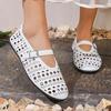 Fashion 2025 New Casual Fashionable Women's Summer Hollow Ladies Shoes Closed Toe Sandals Soft and Comfortable Ballet Flat Shoes