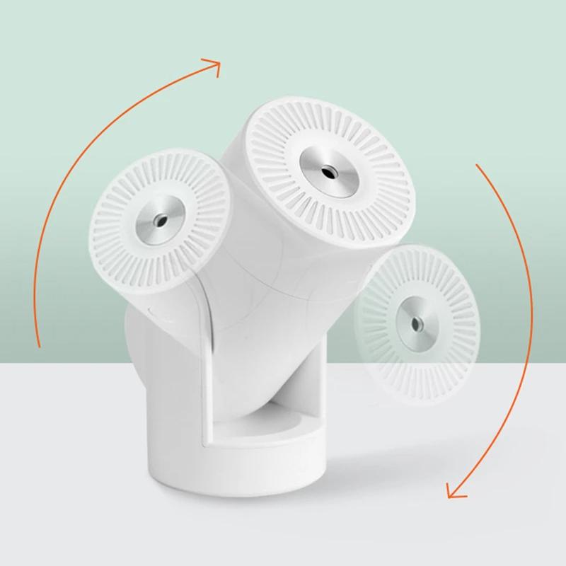 Увлажнитель воздуха с качающейся головой, очистка автомобиля, 220 мл, создатель тумана для прохладной воды, красочные ночные огни, USB, домашний бесшумный парогенератор