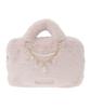 Maison de FLEUR 2-Way Сумка-БОСТОН с меховой отделкой и брелоком, Розовый, F, Сумка, 08000754200