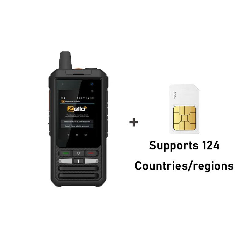 Водонепроницаемая рация ZELLO POC 4G IP68 Глобальная национальная рация для сетей общего пользования, мобильная наружная рация