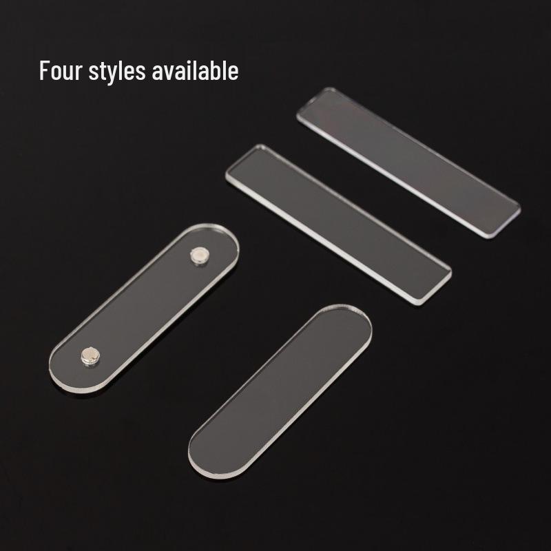 Transparent Acrylic Nail Art Display Strips with Double-Sided Adhesive for Pattern Samples