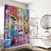 1Pc Rainbow Animal Printed Waterproof Shower Curtain Bathroom Partition Privacy Multiple Sizes 12 Hooks Easy To Install