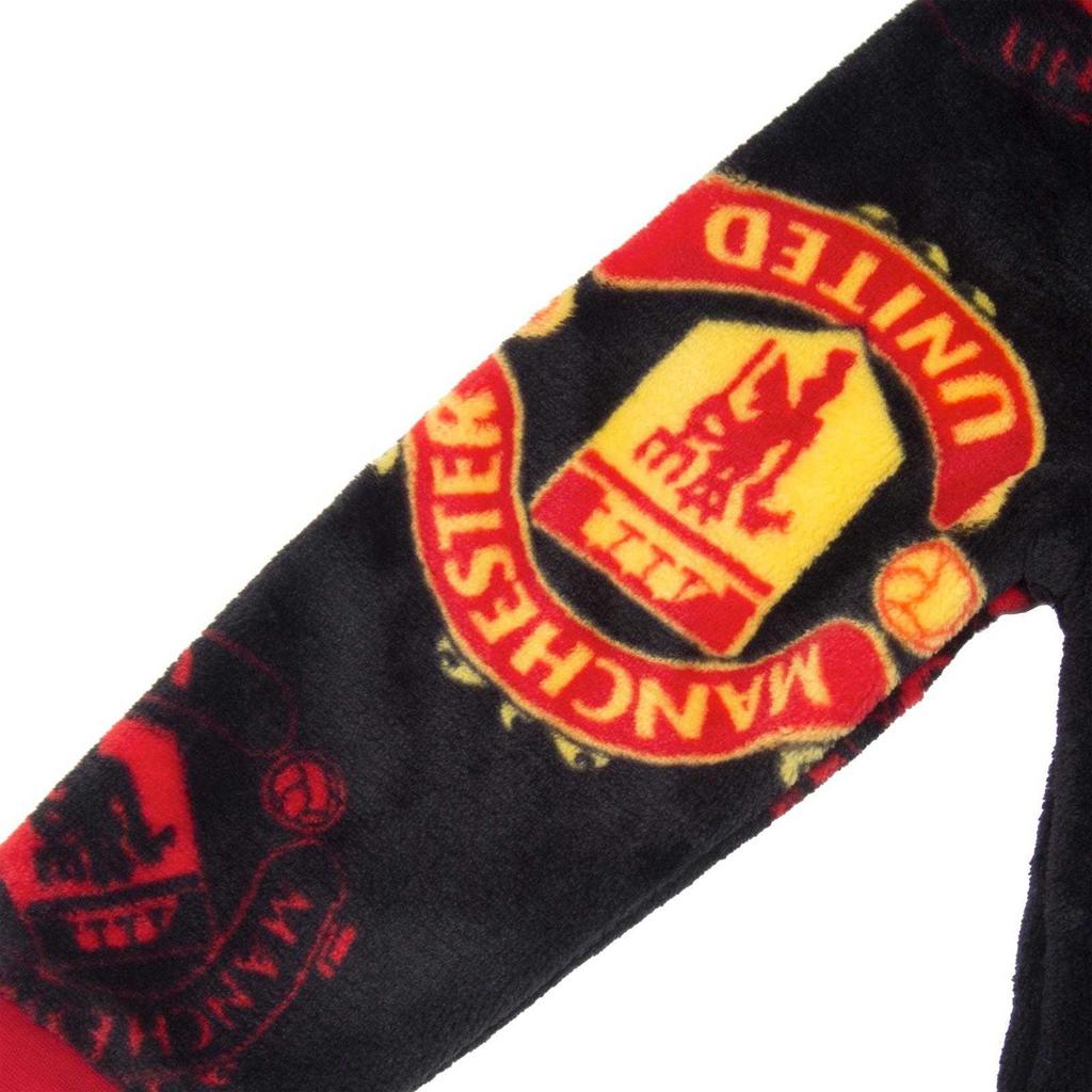 Manchester United FC Childrens/Kids Crest Fleece All-In-One Nightwear