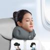 Inflatable Travel Pillow Ergonomic Washable Foldable Storage Neck