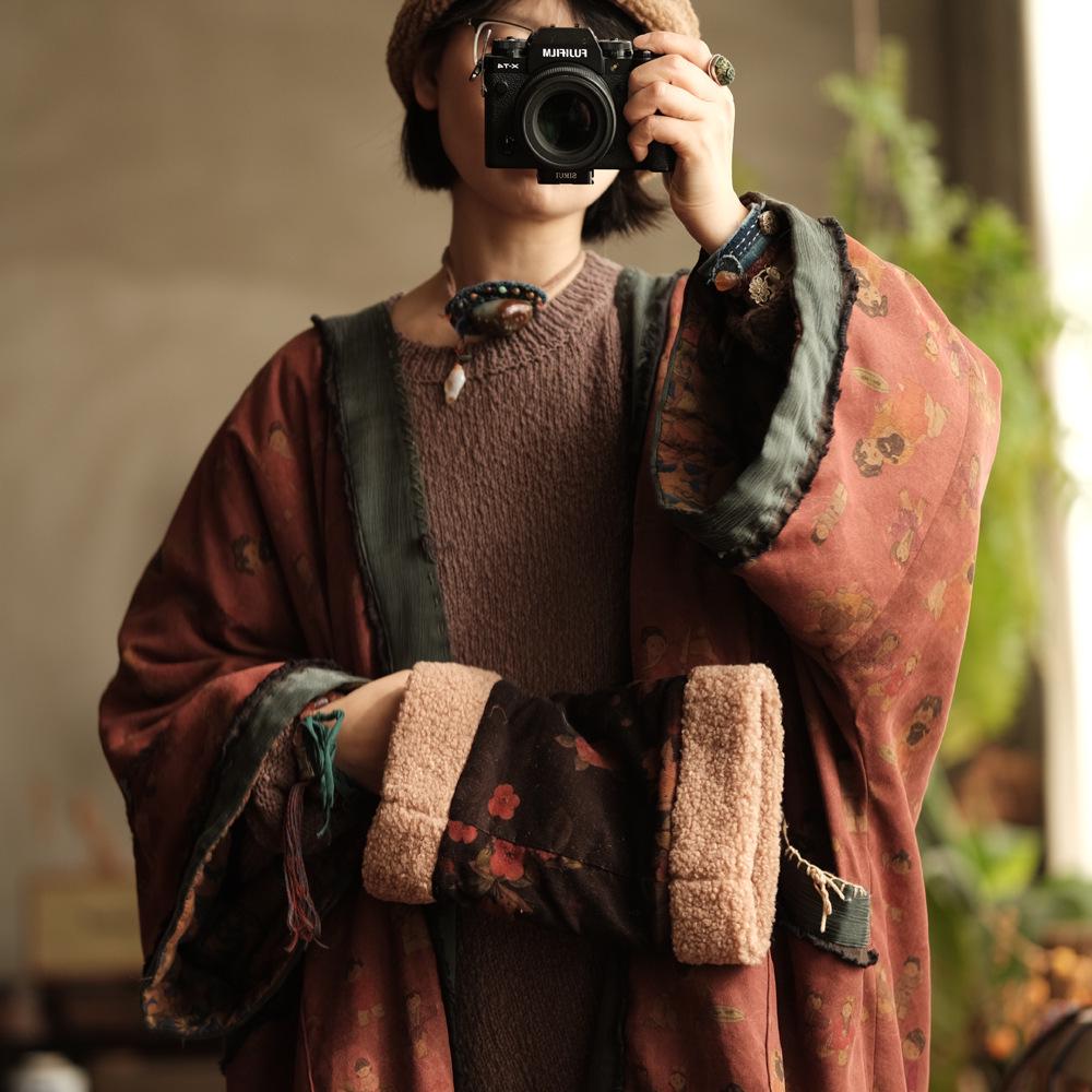 Древняя Грязь Ретро Стеганый Муфта для Рук из Овчины SC078 Фрэн