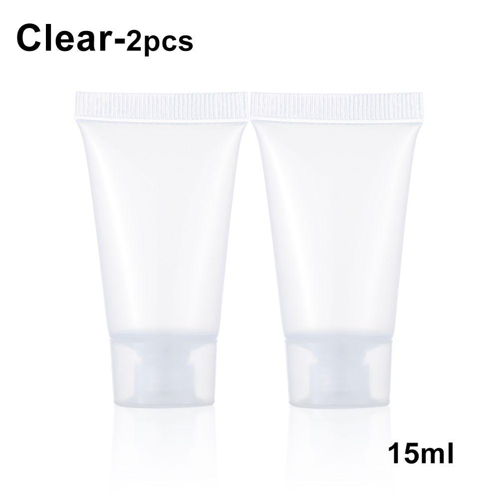 2PCS Makeup Tool Squeeze Containers Travel Size Lotion Packing Shampoo Holder Cream Tube Refillable Bottle
