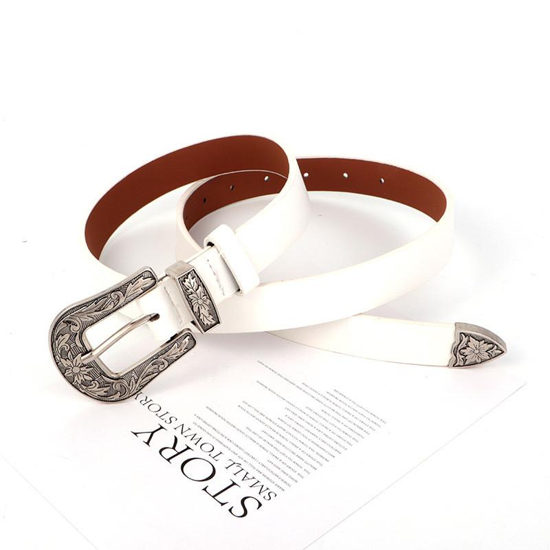 Классический кожаный ремень из ПУ для женщин с пряжкой из сплава, подходит для работы и повседневной одежды