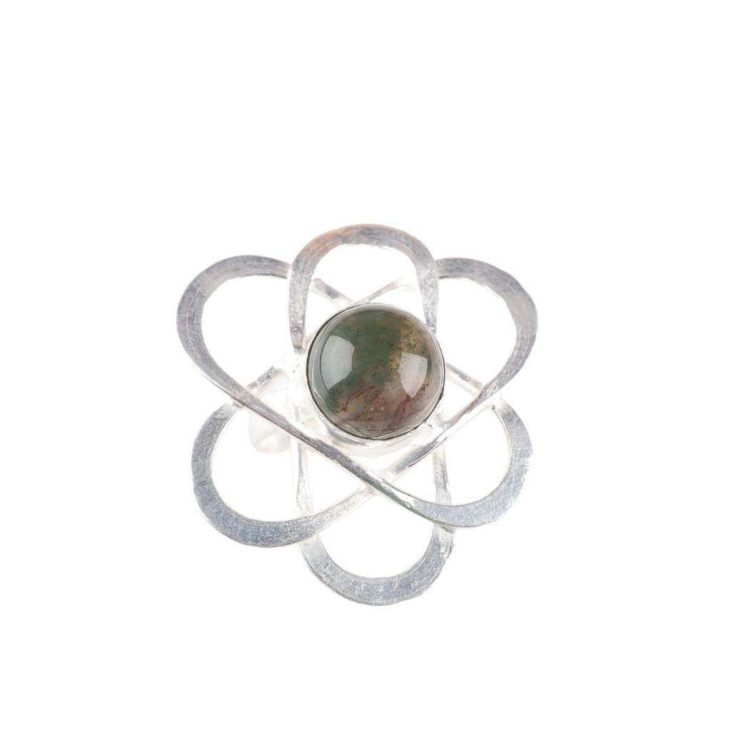 Natural Moss Agate Gemstone 925 Sterling Silver Jewelry Handmade Ring For Gift RR-21-25