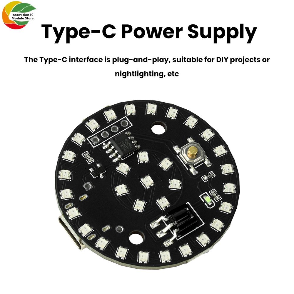 Светодиодный свет с ИК-пультом, 9 цветов, питание Type-C, DIY ночник, функция памяти для модели, декорация атмосферы