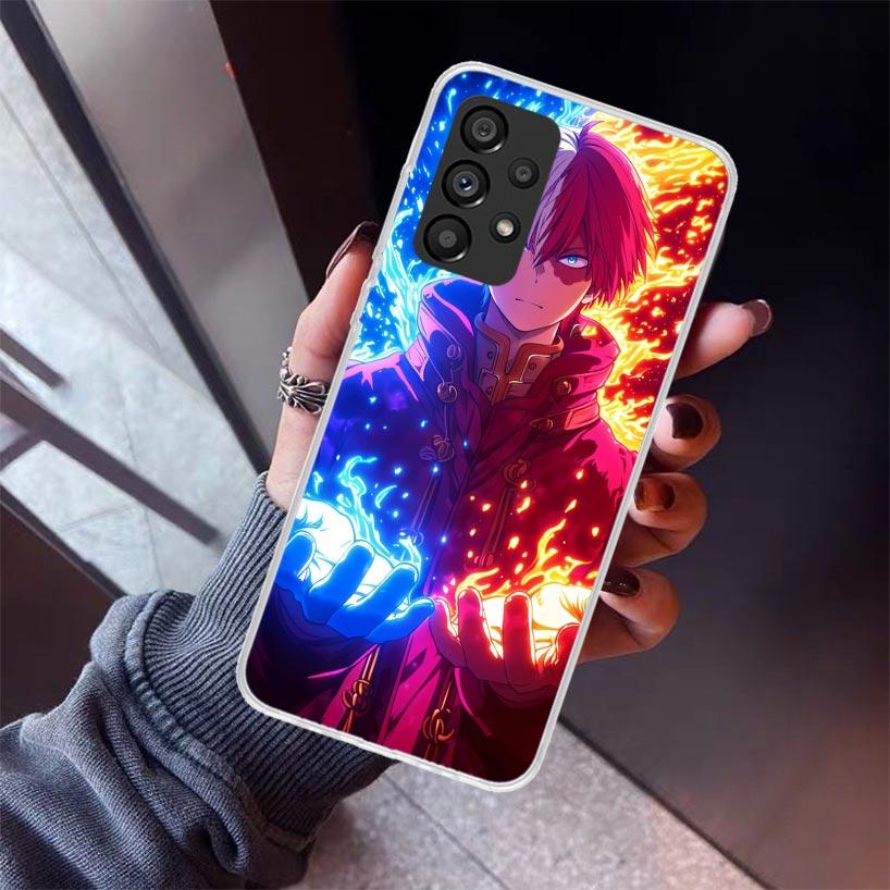 Todoroki Shoto MHA My Hero Phone Case For Samsung Galaxy A17 A57 A37 A16 A26 A36 A56 A15 A25 A35 A55 A14 A13 A54 A53 A34 A24 A33