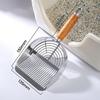 Pet Cat Waste Shovel Long Handle Stainless Steel Metal Shovel Litter Filter Garbage Sand Scoop Pet Cleaning Tool Cat Supplies