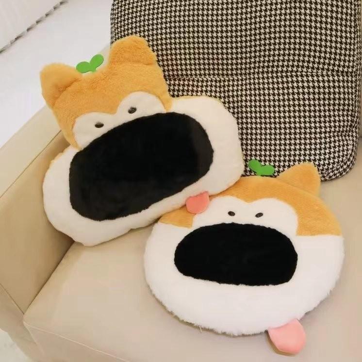 Новая Популярная Подушка на Сиденье Собака с Большим Носом Хаски Корги Сиба-ину Подушка-накладка на Ягодицы из Пеноматериала Подушка в Машину Плюшевая Игрушка