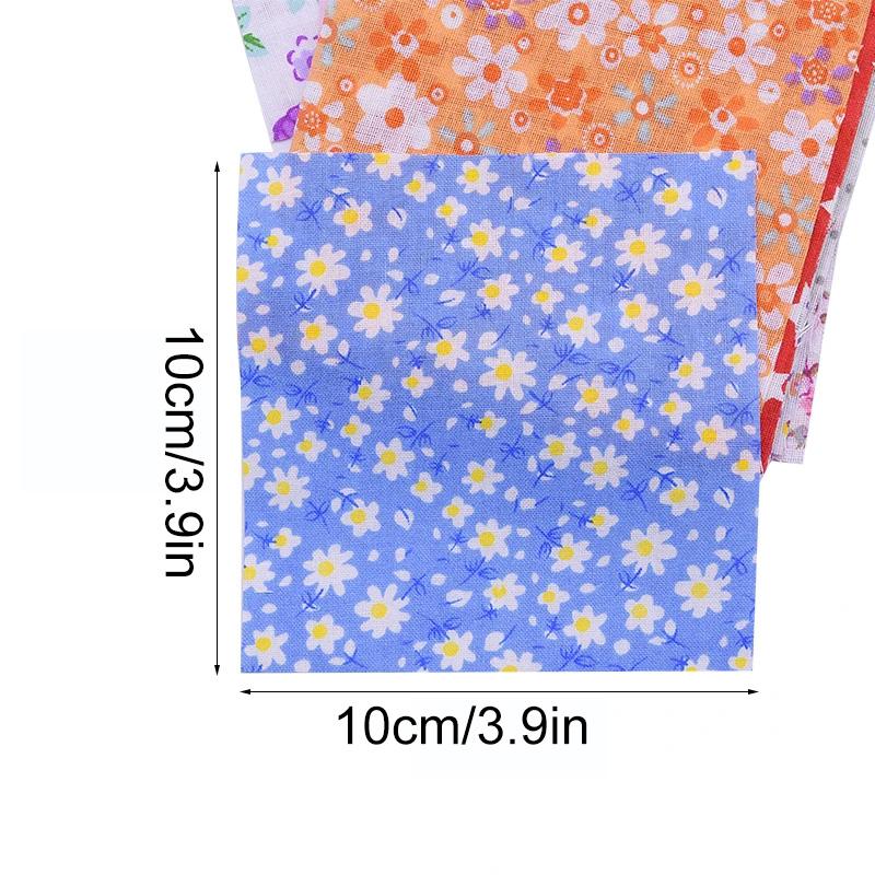 50 шт. Цветочная ткань 10*10 см Хлопковая ткань для пэчворка, рукоделия, шитья, квилтинга, ткань для рукоделия, ткань с цветочным принтом, материал ручной работы