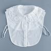 Women Hollow Out Floral Detachable Collar Female White Laple Blouse Tops Fake Collar Female Removable False Collars