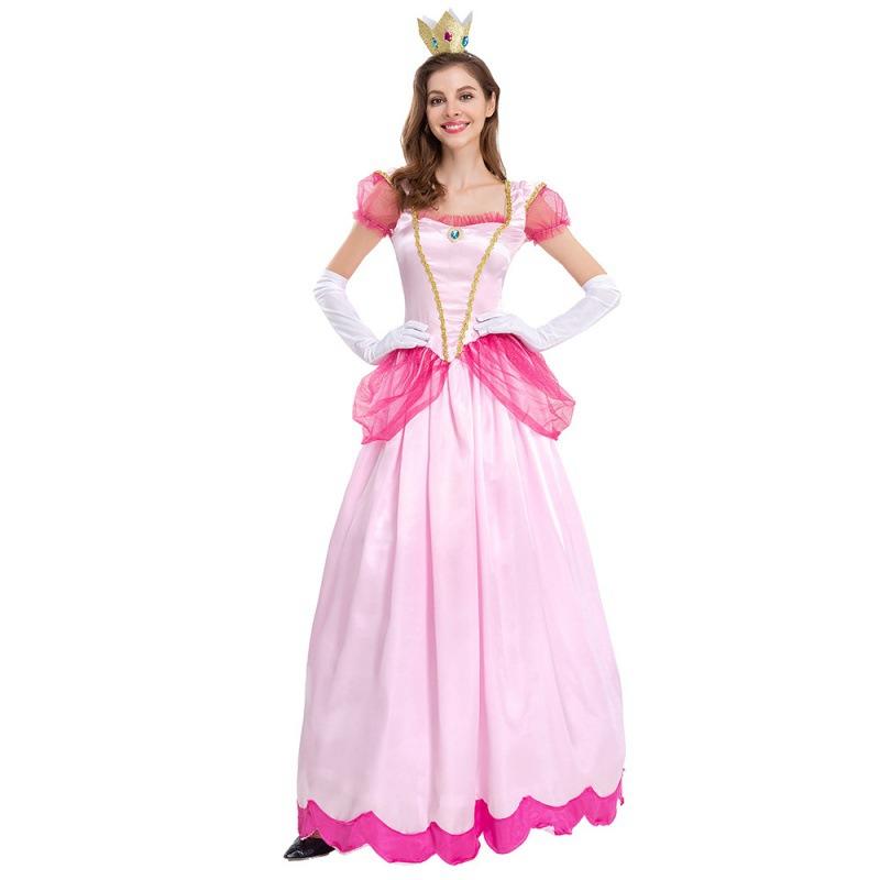 Halloween Costume Mario, Princess Peach Ink Rice Stage Dress, Party Queen Dress