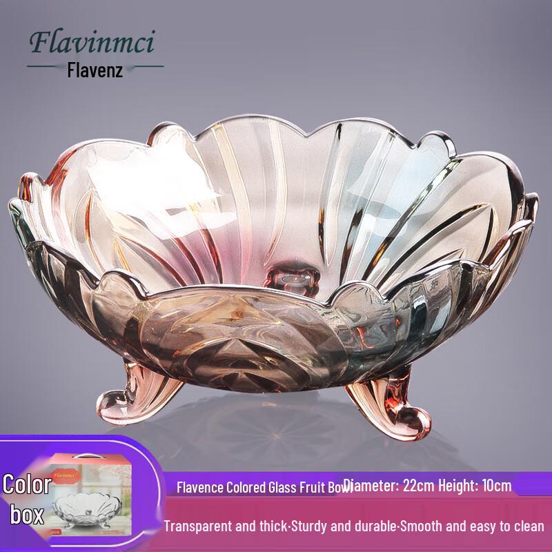 Кристальная стеклянная тарелка для фруктов в скандинавском стиле