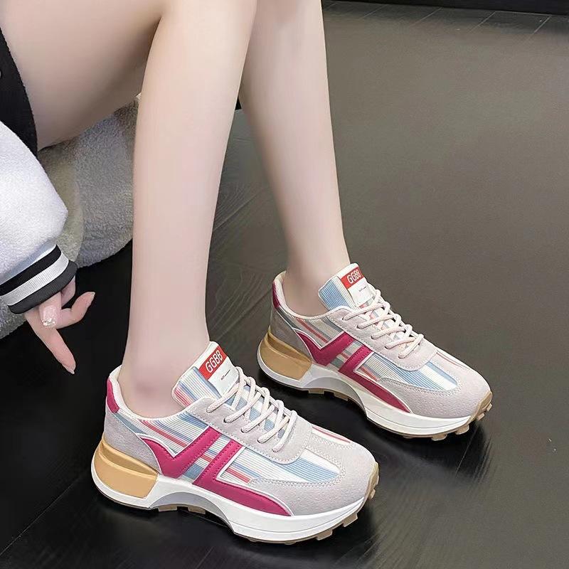 Весенние новые женские повседневные туфли Cortez с тонкой талией для папы, дышащие спортивные белые туфли с толстой подошвой