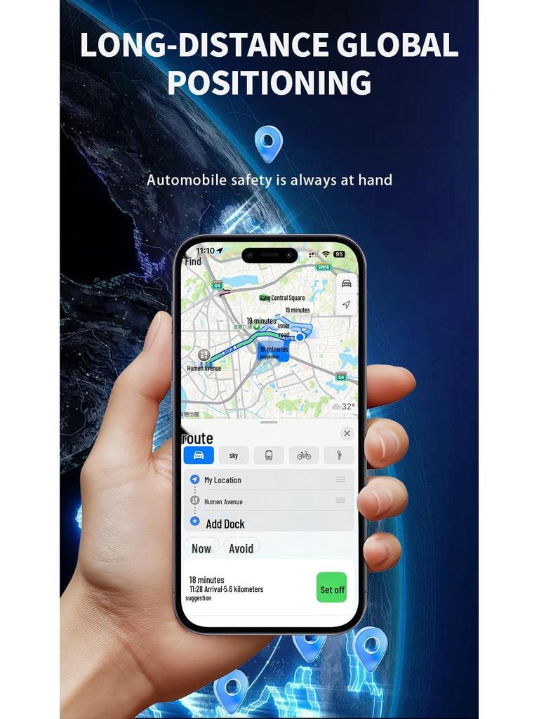 Universal Magnetic Locator & Anti-Loss Tracker Compatible with iOS and Google Systems