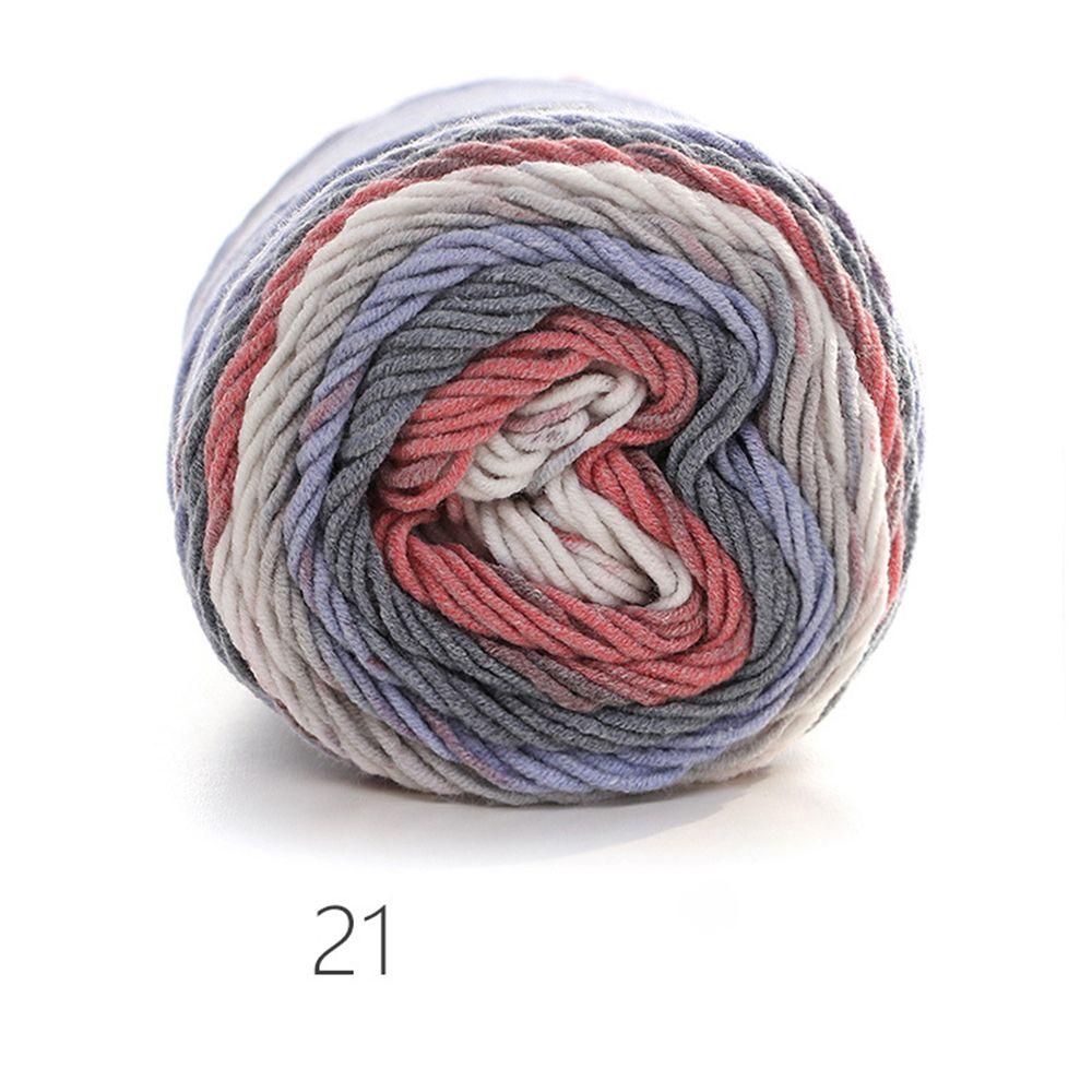 100grams Thick Warm Sweater Rainbow Color DIY Cotton Wool Yarn Crochet Knitting Hand-woven
