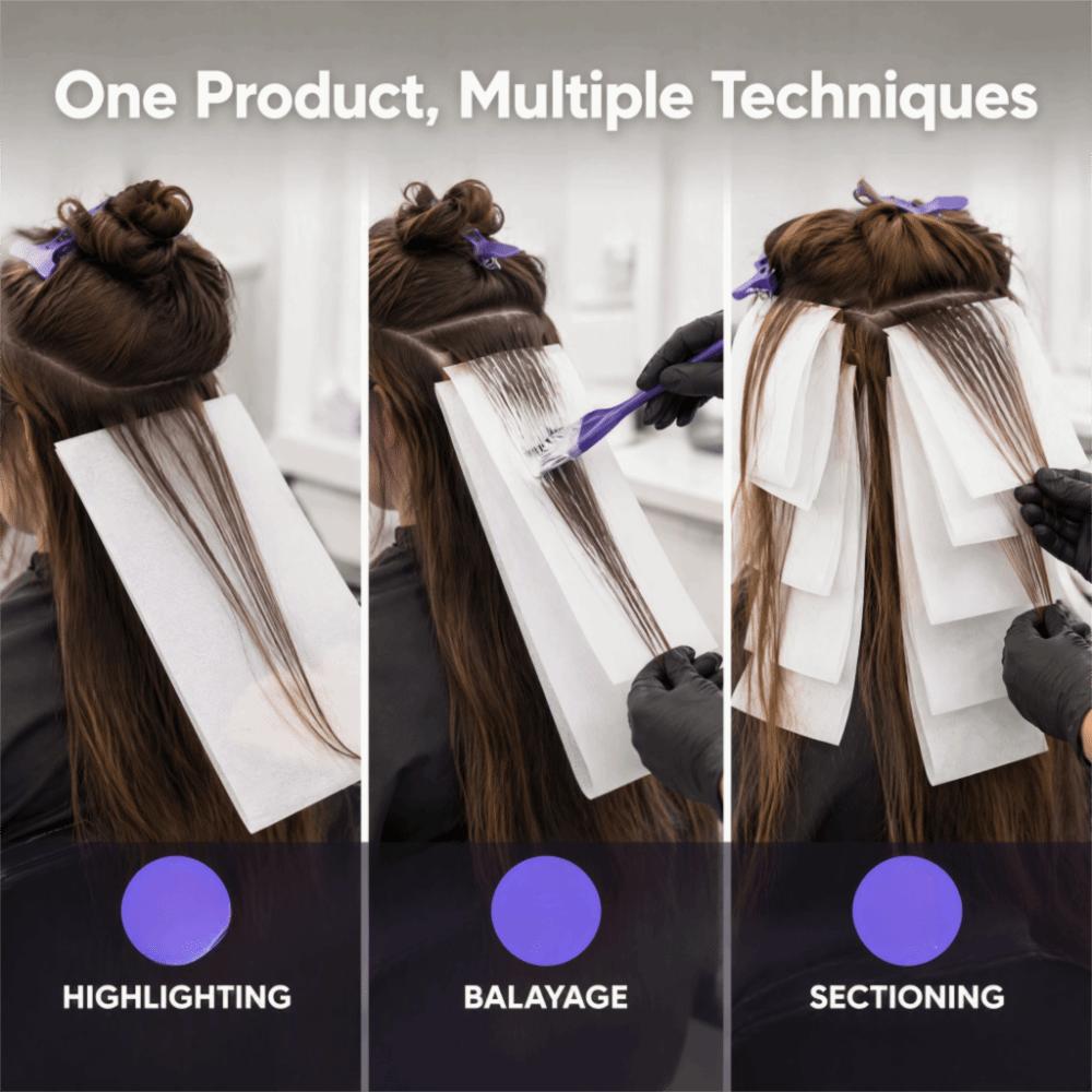 100PCS Convenient Hair Dyeing Paper Sheets Precise Hair Highlighting Sheets  Section Dyeing