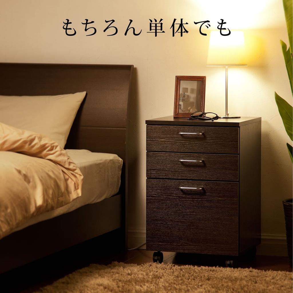 Sanwa Direct Desk Wagon Wooden с роликами, 3 яруса, совместимый с форматом A4, ширина 40 x глубина x высота 60 см, комод, белый 43,2 100-SNW017W