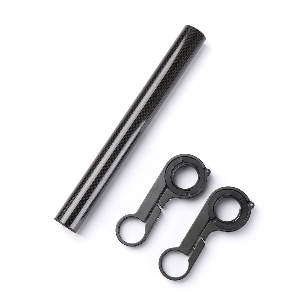 Mountain Bicycle Lamp Mount Aluminum Alloy Bike Handlebar Extender Fiber Double Tube Bracket