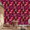 Ink Wallpaper Burgundy, Pink and Red for Living Room and Bedroom 50x1000