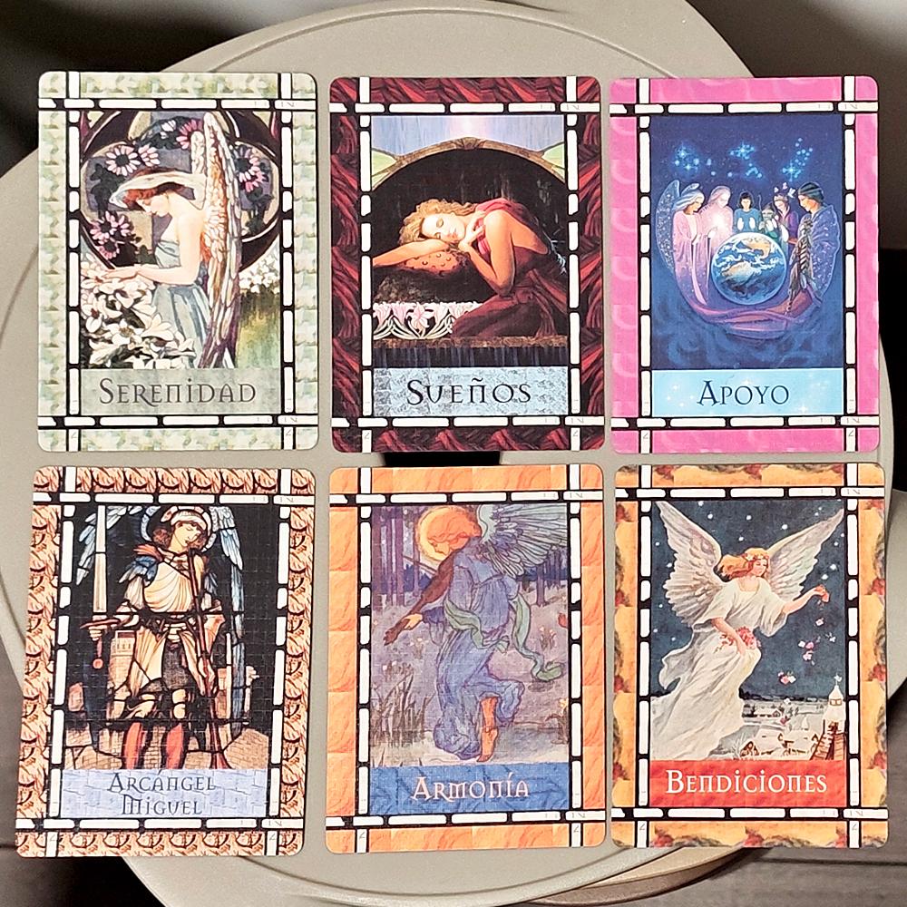10.5*7.5см Оракул Исцеление с Ангелами на испанском языке 44 карты Оракула помогут вам общаться с вашими Ангелами