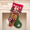 Рождественский чулок, подвесное украшение на елку, плюшевые носки с Санта-Клаусом, оленями, снеговиками, конфетами для вечеринок в офисе