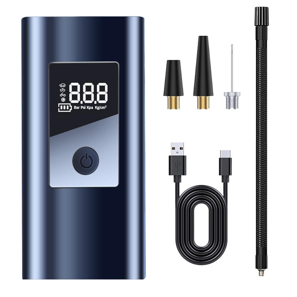Электрический воздушный компрессор перезаряжаемый высокоточный автомобильный насос для накачивания шин ЖК-дисплей портативный воздушный насос для автомобиля мотоцикла велосипеда мяч